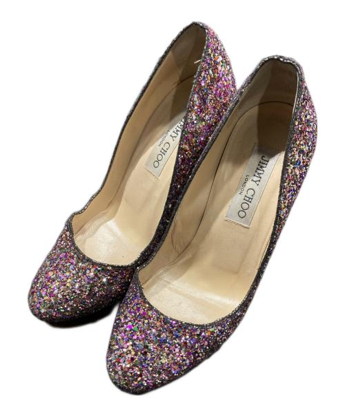 JIMMY CHOO（ジミーチュウ）JIMMY CHOO (ジミーチュウ) グリッターパンプス マルチカラー サイズ:23.5㎝の古着・服飾アイテム