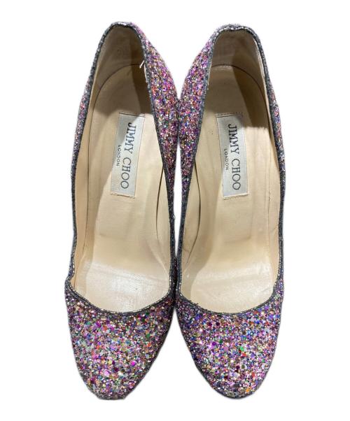 JIMMY CHOO（ジミーチュウ）JIMMY CHOO (ジミーチュウ) グリッターパンプス マルチカラー サイズ:23.5㎝の古着・服飾アイテム