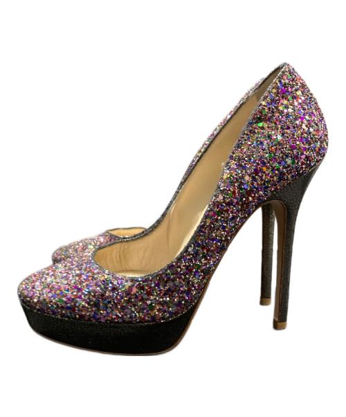 JIMMY CHOO（ジミーチュウ）JIMMY CHOO (ジミーチュウ) グリッターパンプス マルチカラー サイズ:23.5㎝の古着・服飾アイテム