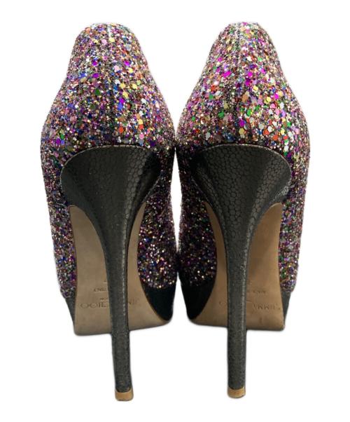 JIMMY CHOO（ジミーチュウ）JIMMY CHOO (ジミーチュウ) グリッターパンプス マルチカラー サイズ:23.5㎝の古着・服飾アイテム