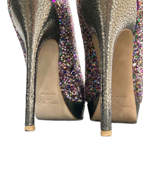 JIMMY CHOO（ジミーチュウ）JIMMY CHOO (ジミーチュウ) グリッターパンプス マルチカラー サイズ:23.5㎝の古着・服飾アイテム