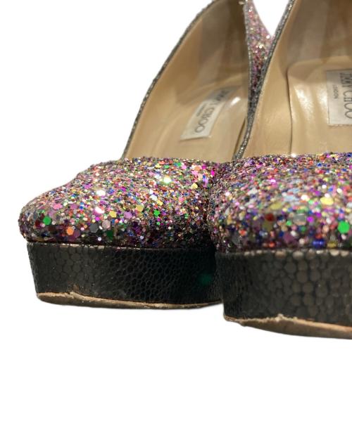 JIMMY CHOO（ジミーチュウ）JIMMY CHOO (ジミーチュウ) グリッターパンプス マルチカラー サイズ:23.5㎝の古着・服飾アイテム