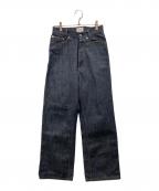 AVNエーヴィーエヌ）の古着「セルビッチワイドデニムパンツ」｜インディゴ