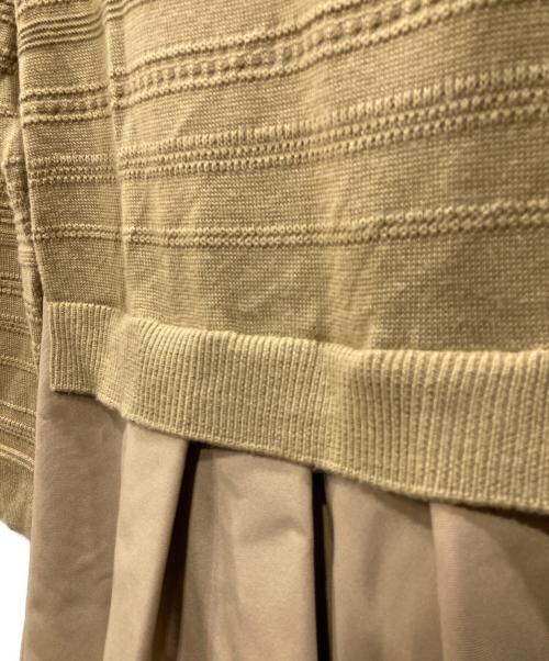 MACKINTOSH PHILOSOPHY（マッキントッシュ フィロソフィー）MACKINTOSH PHILOSOPHY (マッキントッシュ フィロソフィー) グログランコンビニットワンピース ベージュ サイズ:38の古着・服飾アイテム