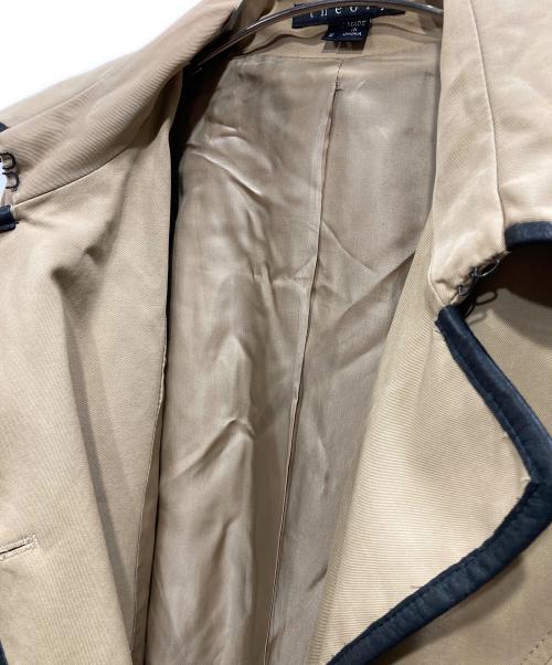 theory（セオリー）theory (セオリー) レザーパイピングトレンチコート ブラウン サイズ:Ｓの古着・服飾アイテム