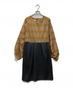 MARNIマルニ）の古着「ドッキングワンピース」｜ブラウン