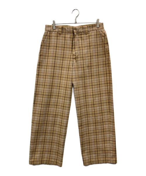 FARAH（ファーラー）FARAH (ファーラー) チェックワイドパンツ ベージュ サイズ:Lの古着・服飾アイテム