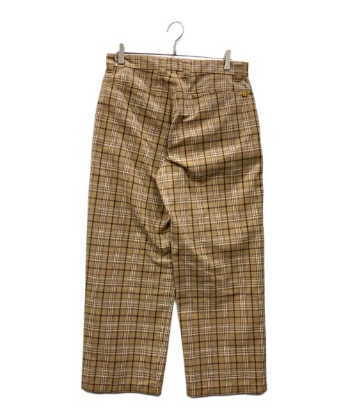 FARAH（ファーラー）FARAH (ファーラー) チェックワイドパンツ ベージュ サイズ:Lの古着・服飾アイテム