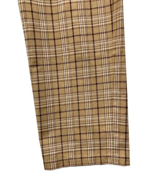 FARAH（ファーラー）FARAH (ファーラー) チェックワイドパンツ ベージュ サイズ:Lの古着・服飾アイテム