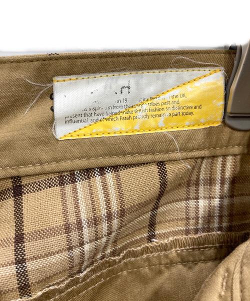 FARAH（ファーラー）FARAH (ファーラー) チェックワイドパンツ ベージュ サイズ:Lの古着・服飾アイテム