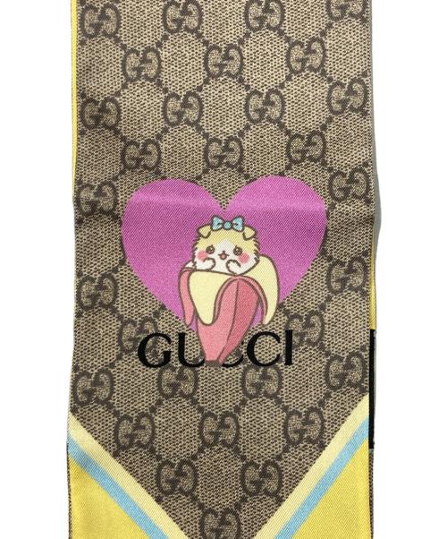 GUCCI（グッチ）GUCCI (グッチ) ツイリースカーフ ブラウンの古着・服飾アイテム