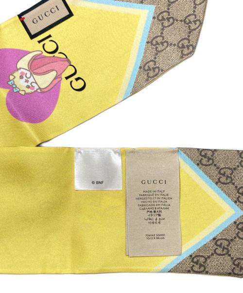 GUCCI（グッチ）GUCCI (グッチ) ツイリースカーフ ブラウンの古着・服飾アイテム