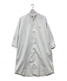 DANTON（ダントン）の古着「ストライプシャツワンピース」｜スカイブルー