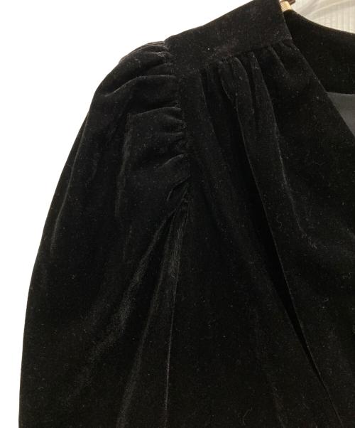 HER LIP TO（ハーリップトゥ）HER LIP TO (ハーリップトゥ) Embroidered Velour Midi Dress ブラック サイズ:Ｍの古着・服飾アイテム
