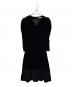 HER LIP TO（ハーリップトゥ）の古着「Embroidered Velour Midi Dress」｜ブラック
