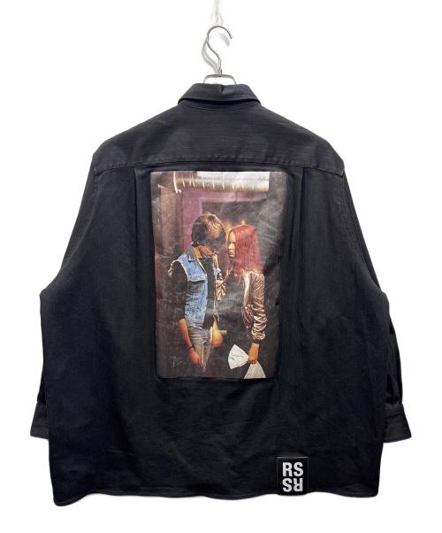 RAF SIMONS（ラフシモンズ）RAF SIMONS (ラフシモンズ) デニム イージーフィット シャツ カップル バック ブラック サイズ:ONEの古着・服飾アイテム