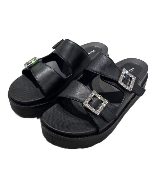 卑弥呼（ヒミコ）卑弥呼 (ヒミコ) きらめくビジュースポーツサンダル ブラック サイズ:Mの古着・服飾アイテム