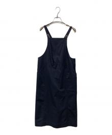 HUMAN WOMAN（ヒューマンウーマン）の古着「ギャバストレッチジャンパースカート」｜ネイビー