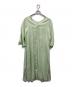 MACPHEE（マカフィー）の古着「CRISP LINEN ハーフスリーブドレス」｜グリーン