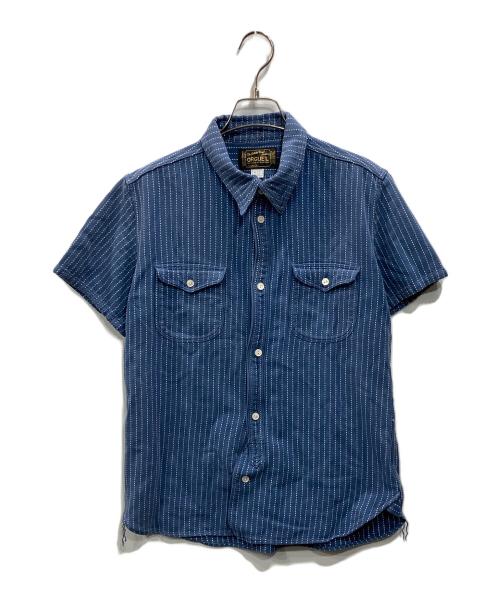 ORGUEIL（オルゲイユ）ORGUEIL (オルゲイユ) S/Sストライプシャツ インディゴ サイズ:Mの古着・服飾アイテム