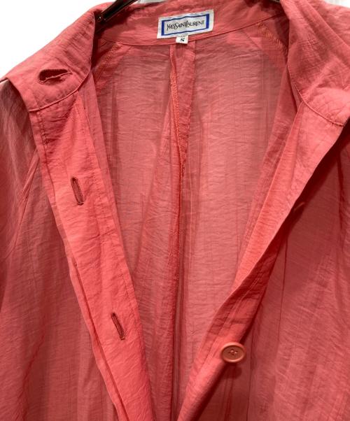 Yves Saint Laurent（イヴサンローラン）Yves Saint Laurent (イヴサンローラン) シアーコート ピンク サイズ:Ｓの古着・服飾アイテム