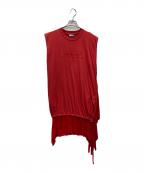 DIESELディーゼル）の古着「D-ROLLETTE ノースリーブワンピース」｜レッド