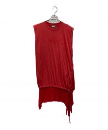 DIESEL（ディーゼル）の古着「D-ROLLETTE ノースリーブワンピース」｜レッド