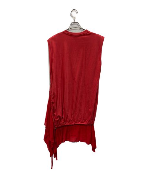 DIESEL（ディーゼル）DIESEL (ディーゼル) D-ROLLETTE ノースリーブワンピース レッド サイズ:XSの古着・服飾アイテム