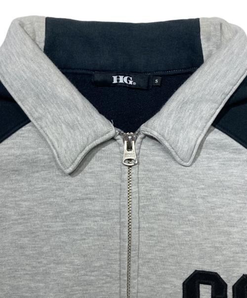 HG（エイチジー）HG (エイチジー) ジップアップスウェット グレー サイズ:Ｓの古着・服飾アイテム