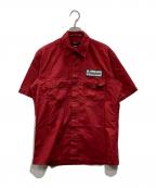 Hysteric Glamourヒステリックグラマー）の古着「バックプリントワークシャツ」｜レッド