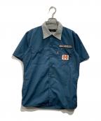 Hysteric Glamourヒステリックグラマー）の古着「ギターガールプリントワークシャツ」｜ブルー