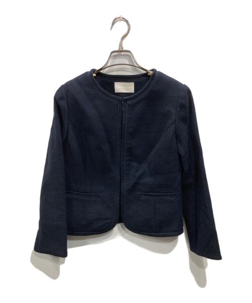 any Sis（エニィスィス）any SiS (エニィスィス) ミニライトボーダー ジャケット ネイビー サイズ:2の古着・服飾アイテム