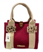 TOPKAPIトプカピ）の古着「イタリアンフェルト ラメテープ トートバッグ」｜レッド