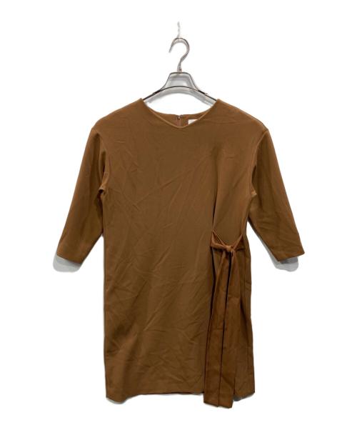 MACKINTOSH PHILOSOPHY（マッキントッシュ フィロソフィー）MACKINTOSH PHILOSOPHY (マッキントッシュ フィロソフィー) リボンワンピース ブラウン サイズ:36の古着・服飾アイテム