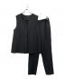 PLST（プラステ）の古着「フロントタックベストパンツセットアップ」｜ブラック