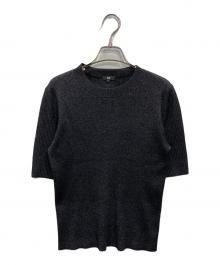 PLST（プラステ）の古着「洗えるルミナスリブセーター」｜ブラック