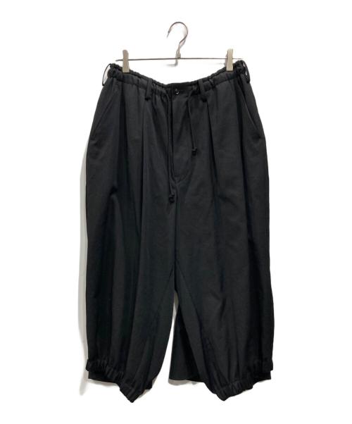 YOHJI YAMAMOTO（ヨウジヤマモト）YOHJI YAMAMOTO (ヨウジヤマモト) ウールギャバカラスパンツ ブラック サイズ:2の古着・服飾アイテム