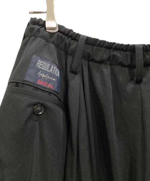 YOHJI YAMAMOTO（ヨウジヤマモト）YOHJI YAMAMOTO (ヨウジヤマモト) ウールギャバカラスパンツ ブラック サイズ:2の古着・服飾アイテム