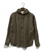 STATICスタティック）の古着「RE:WOOL HOOD SHIRTS」｜カーキ