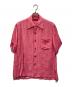 YAMANE（ヤマネ）の古着「オープンカラーシャツ」｜ピンク