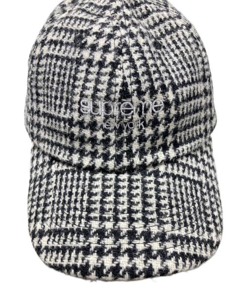 SUPREME（シュプリーム）SUPREME (シュプリーム) Harris Tweed Classic Logo 6 Panel ブラック×ホワイトの古着・服飾アイテム