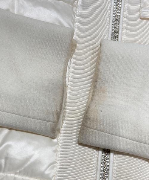 MONCLER（モンクレール）MONCLER (モンクレール) スウェット切替ダウンブルゾン アイボリー サイズ:XSの古着・服飾アイテム