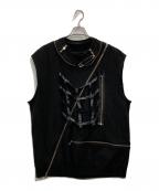 TAKAHIROMIYASHITA TheSoloIst.タカヒロミヤシタ ザソロイスト）の古着「スリーブレス スウェットトップ」｜ブラック