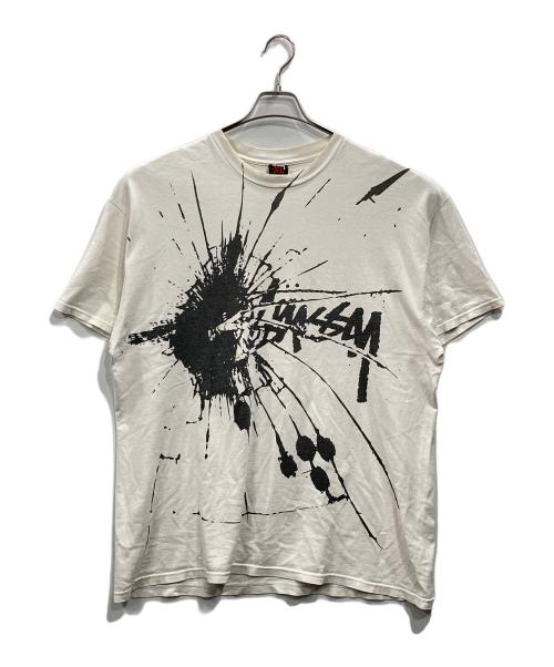 stussy（ステューシー）stussy (ステューシー) プリントTシャツ ホワイト サイズ:XLの古着・服飾アイテム