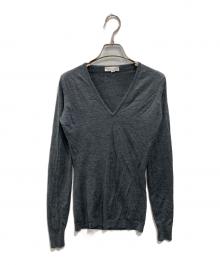 JOHN SMEDLEY（ジョンスメドレー）の古着「メリノウールVネックニット」｜グレー