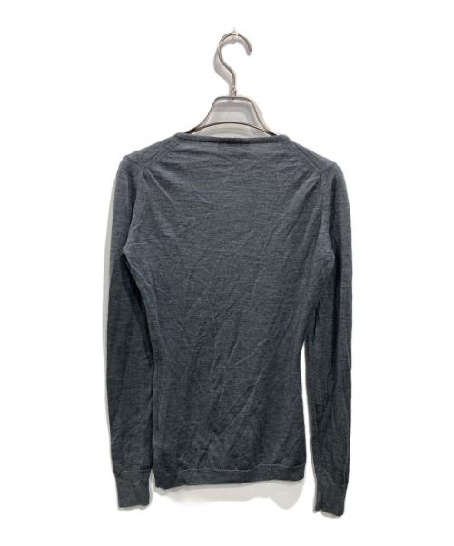 JOHN SMEDLEY（ジョンスメドレー）JOHN SMEDLEY (ジョンスメドレー) メリノウールVネックニット グレー サイズ:XSの古着・服飾アイテム