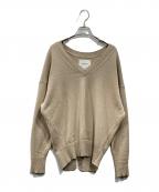 marmorsマルモア）の古着「Vネックニット」｜ベージュ