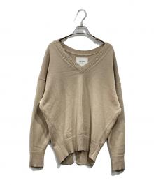 marmors（マルモア）の古着「Vネックニット」｜ベージュ