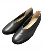 MARGARET HOWELL ideaマーガレット ハウエル アイディア）の古着「レザーパンプス」｜ブラック