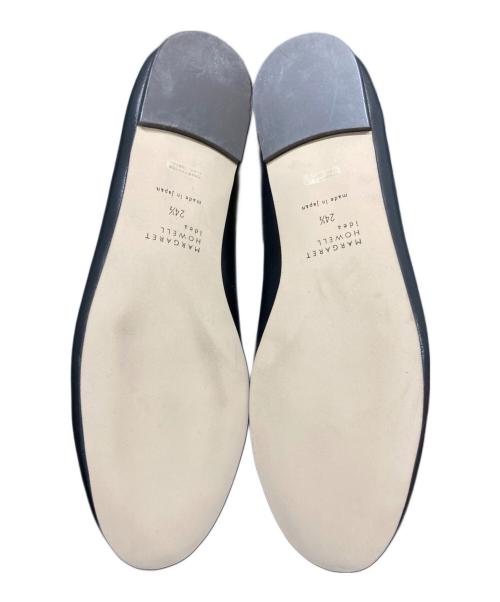 MARGARET HOWELL idea（マーガレット ハウエル アイディア）MARGARET HOWELL idea (マーガレット ハウエル アイディア) レザーパンプス ブラック サイズ:24.5㎝の古着・服飾アイテム